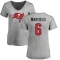 Women's Baker Mayfield Name & Number Slim Fit T-Shirt - Ash