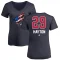 Women's Barrett Hayton Name and Number Banner Wave V-Neck T-Shirt - Navy