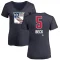 Women's Barry Beck Name and Number Banner Wave V-Neck T-Shirt - Navy