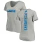 Women's Barry Sanders Backer V-Neck T-Shirt - Ash