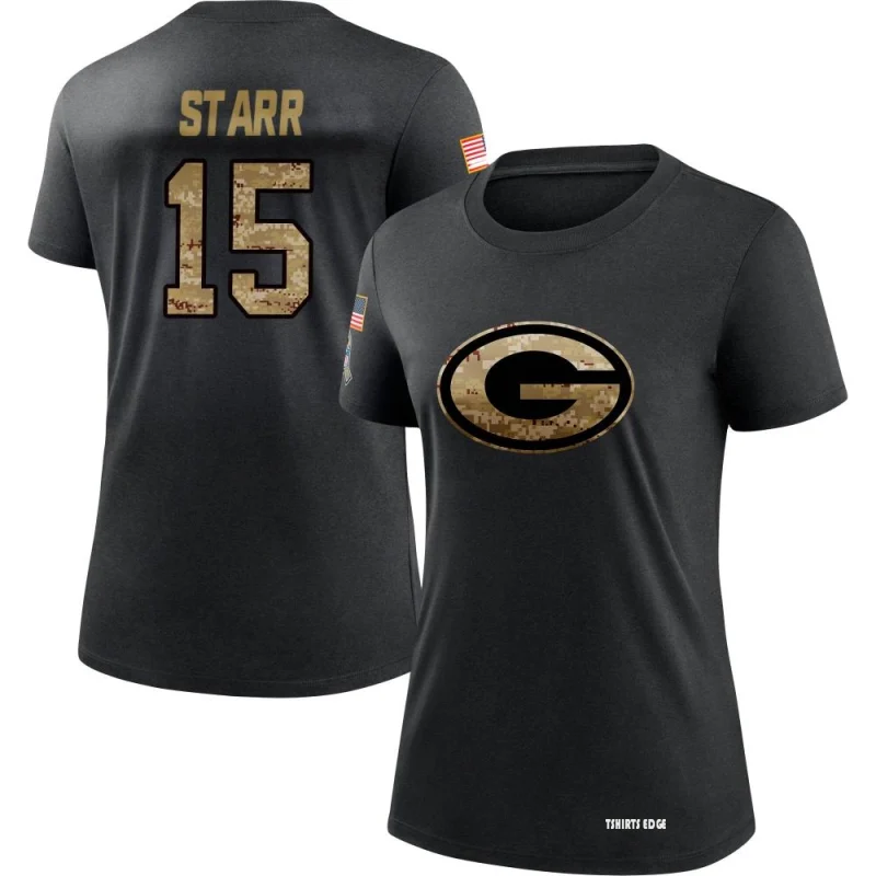 Women's Bart Starr 2020 Salute To Service Performance T-Shirt - Black -  Tshirtsedge