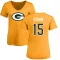 Women's Bart Starr Name & Number Slim Fit T-Shirt - Gold