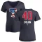 Women's Bartolo Colon Name and Number Banner Wave V-Neck T-Shirt - Navy