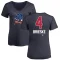 Women's Beau Brieske Name and Number Banner Wave V-Neck T-Shirt - Navy