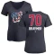 Women's Ben Braymer Name and Number Banner Wave V-Neck T-Shirt - Navy