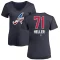 Women's Ben Heller Name and Number Banner Wave V-Neck T-Shirt - Navy