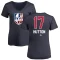 Women's Ben Hutton Name and Number Banner Wave V-Neck T-Shirt - Navy