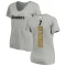 Women's Ben Roethlisberger Backer V-Neck T-Shirt - Ash