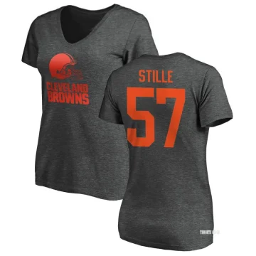 Women's Ben Cleveland Backer V-Neck T-Shirt - Ash - Tshirtsedge