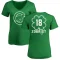 Women's Ben Zobrist Dubliner Name & Number V-Neck T-ShirtKelly - Green