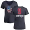 Women's Benito Santiago Name and Number Banner Wave V-Neck T-Shirt - Navy