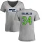 Women's Benjie Franklin Name & Number Slim Fit T-Shirt - Ash