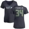 Women's Benjie Franklin Name & Number Slim Fit T-Shirt - Navy