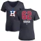 Women's Bennett Sousa Name and Number Banner Wave V-Neck T-Shirt - Navy