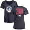 Women's Bernard King Name and Number Banner Wave V-Neck T-Shirt - Navy