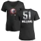 Women's Bernie Williams Midnight Mascot V-Neck T-Shirt - Black