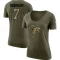 Women's Bijan Robinson Legend Salute to Service Scoop Neck T-Shirt - Olive