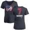 Women's Bill Barber Name and Number Banner Wave V-Neck T-Shirt - Navy