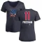 Women's Bill Freehan Name and Number Banner Wave V-Neck T-Shirt - Navy