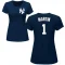 Women's Billy Martin Name & Number T-Shirt - Navy