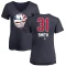 Women's Billy Smith Name and Number Banner Wave V-Neck T-Shirt - Navy