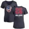 Women's Billy Williams Name and Number Banner Wave V-Neck T-Shirt - Navy