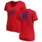 Women's Billy Williams RBI Slim Fit V-Neck T-Shirt - Red