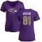 Women's Binjimen Victor Name & Number Slim Fit T-Shirt - Purple