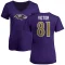 Women's Binjimen Victor Name & Number V-Neck T-Shirt - Purple