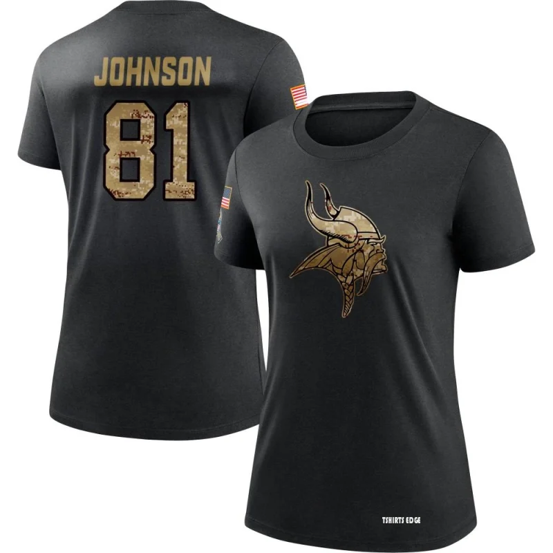 Women's Bisi Johnson 2020 Salute To Service Performance T-Shirt - Black -  Tshirtsedge