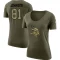 Women's Bisi Johnson Legend Salute to Service Scoop Neck T-Shirt - Olive