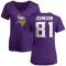 Women's Bisi Johnson Name & Number Slim Fit T-Shirt - Purple