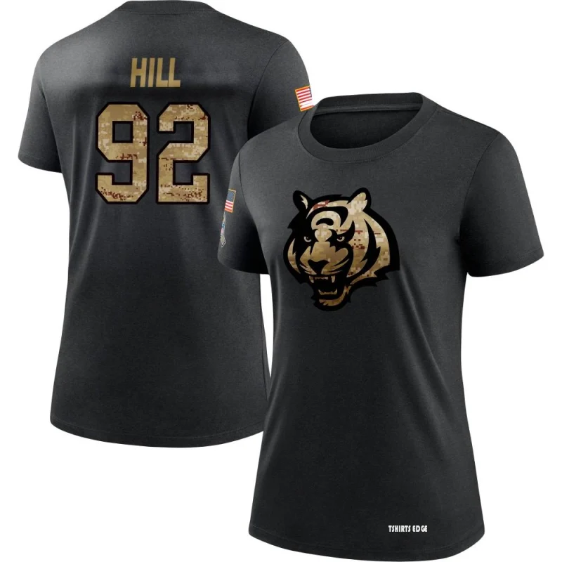 Women's BJ Hill 2020 Salute To Service Performance T-Shirt - Black -  Tshirtsedge