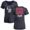 Women's Blair Calvo Name and Number Banner Wave V-Neck T-Shirt - Navy