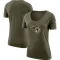 Women's Blank Legend Salute to Service Scoop Neck T-Shirt - Olive