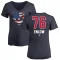 Women's Blayne Enlow Name and Number Banner Wave V-Neck T-Shirt - Navy