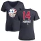 Women's Bo Horvat Name and Number Banner Wave V-Neck T-Shirt - Navy