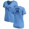 Women's Bo Jackson RBI Slim Fit V-Neck T-Shirt - Light Blue