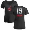 Women's Bob Feller Midnight Mascot V-Neck T-Shirt - Black