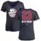 Women's Bob Nystrom Name and Number Banner Wave V-Neck T-Shirt - Navy