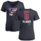 Women's Bob Plager Name and Number Banner Wave V-Neck T-Shirt - Navy