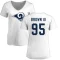 Women's Bobby Brown III Name & Number Slim Fit T-Shirt - White