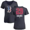 Women's Bobby Dalbec Name and Number Banner Wave V-Neck T-Shirt - Navy