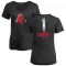 Women's Bobby Doerr Midnight Mascot V-Neck T-Shirt - Black