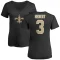 Women's Bobby Hebert Name & Number Slim Fit T-Shirt - Black