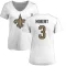 Women's Bobby Hebert Name & Number Slim Fit T-Shirt - White