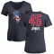 Women's Bobby Jenks Name and Number Banner Wave V-Neck T-Shirt - Navy