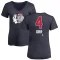 Women's Bobby Orr Name and Number Banner Wave V-Neck T-Shirt - Navy