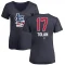 Women's Bobby Tolan Name and Number Banner Wave V-Neck T-Shirt - Navy