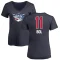 Women's Bol Bol Name and Number Banner Wave V-Neck T-Shirt - Navy